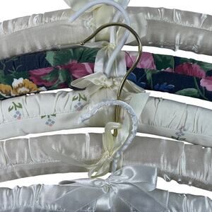 Vintage Coquette Satin Floral Padded Hangers: S|5